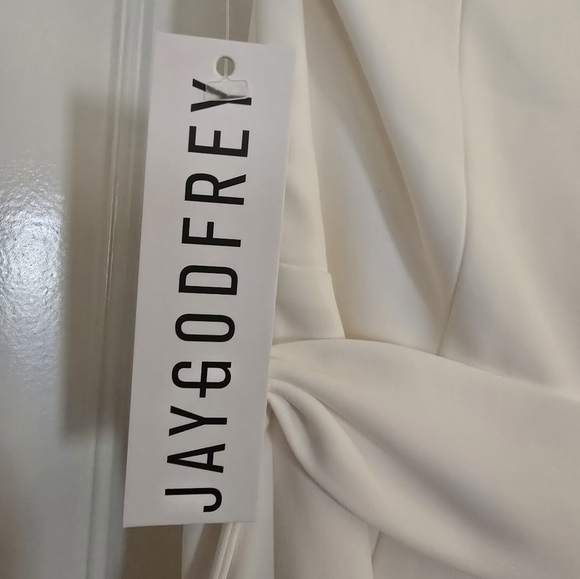 Jay Godfrey White One-Shoulder Jumpsuit - Picture 5 of 5